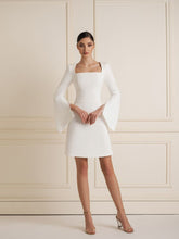 Flair Sleeve Structured Dress